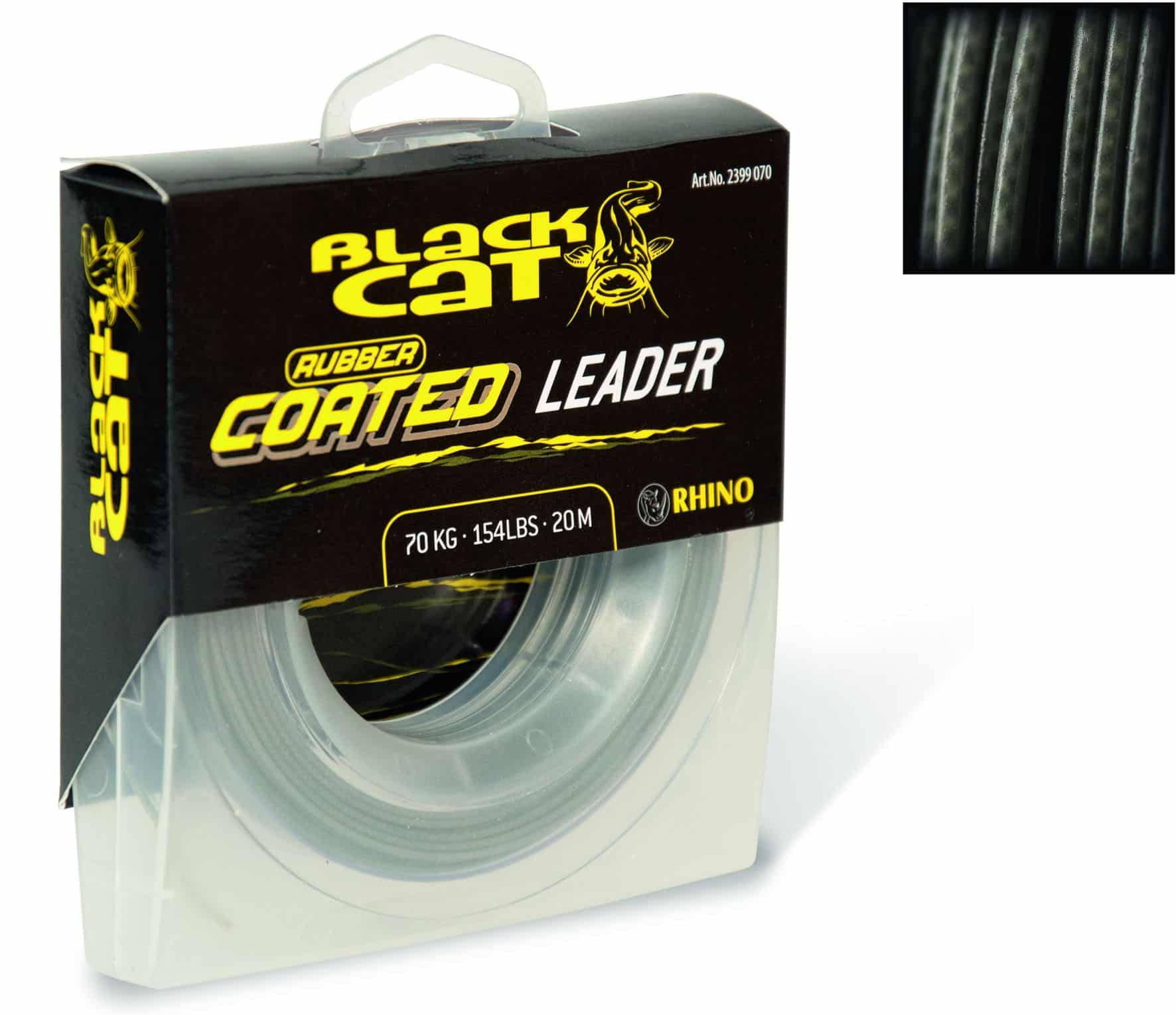 Black Cat Rubber coated Leader 0,80mm