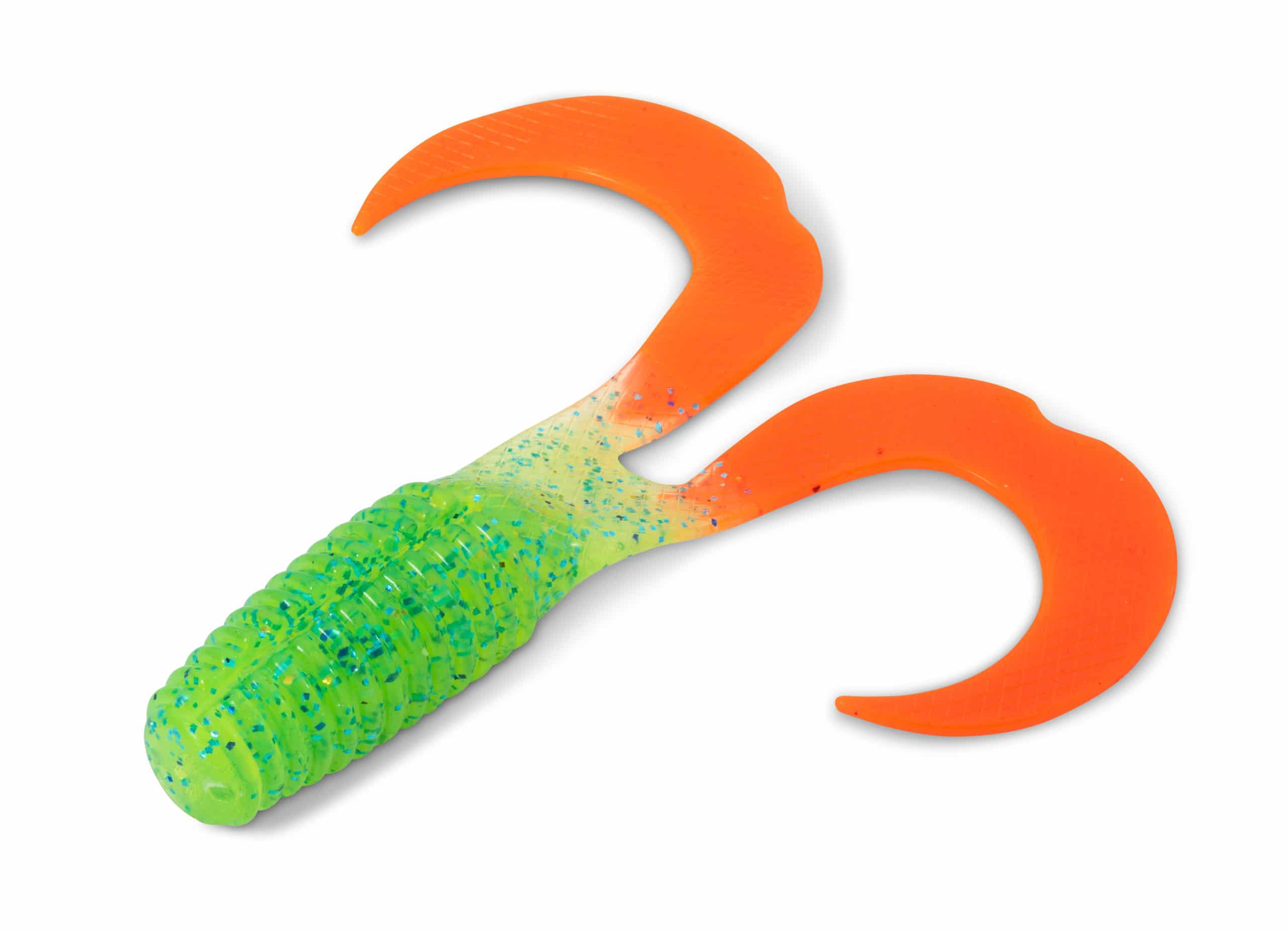 IC Moby Curly One 12cm Blauwe Glitter Chartreuse Oranje UV