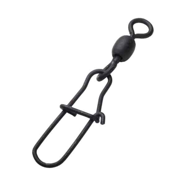 STAINLESS CRANE SWIVELS WITH SNAP #1 200LB 90KG BLACK 5PCS