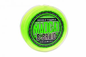 Madcat 8-BRAID 270M 0.35MM 29.5KG 65LBS HI VIS YELLOW