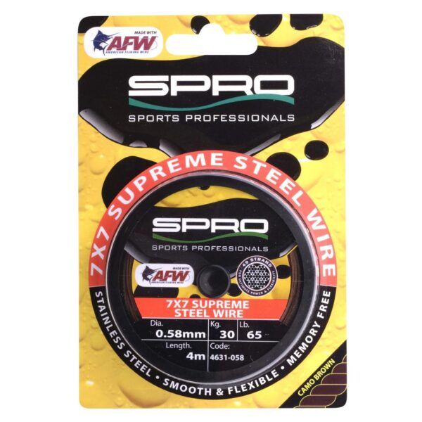 SPRO SUPER STEEL AFW WIRE 18KG 0.46MM 4M.