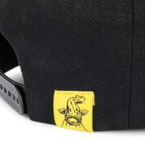 Black cat Black Flat Peak Cap