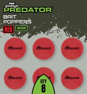 Fox Rage Predator Bait Poppers Red Medium