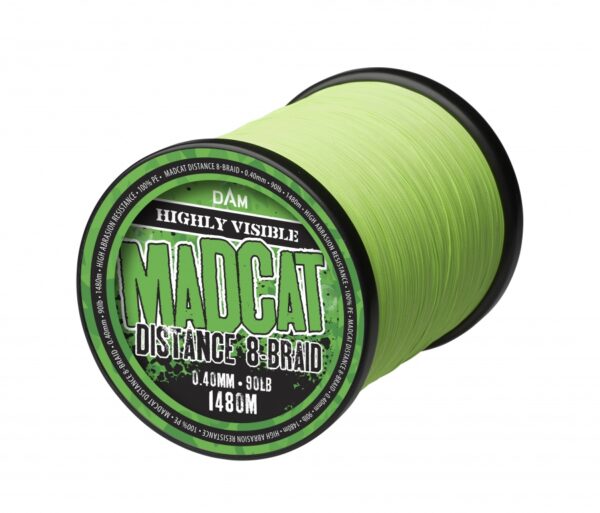 Madcat DISTANCE 8-BRAID 675M 0.60MM 61.2KG 135LBS HI VIS GREEN