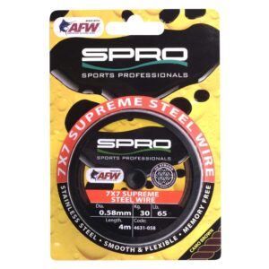 SPRO SUPER STEEL AFW WIRE 12KG 0.36MM 4M.