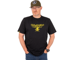 Black cat DISTRESSED LOGO BLACK TEE XL