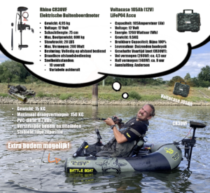 Black Cat Battle Boat set with CR30VF + 105ah Accu